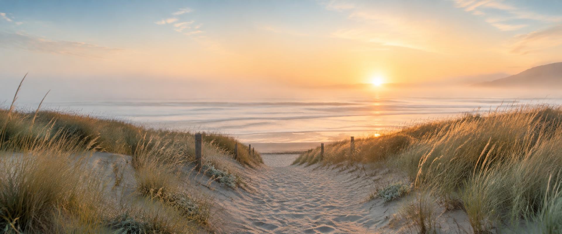 Chemin de sable vers la mer